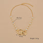 Fashion Alloy Peach Heart Pendant Necklace Simple Imitation Pearl Necklace Accessories