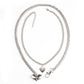 Direct Supply Fashion Simple Double Heart Necklace Light Luxury Romantic Letters Engraved Peach Heart Clavicle Chain