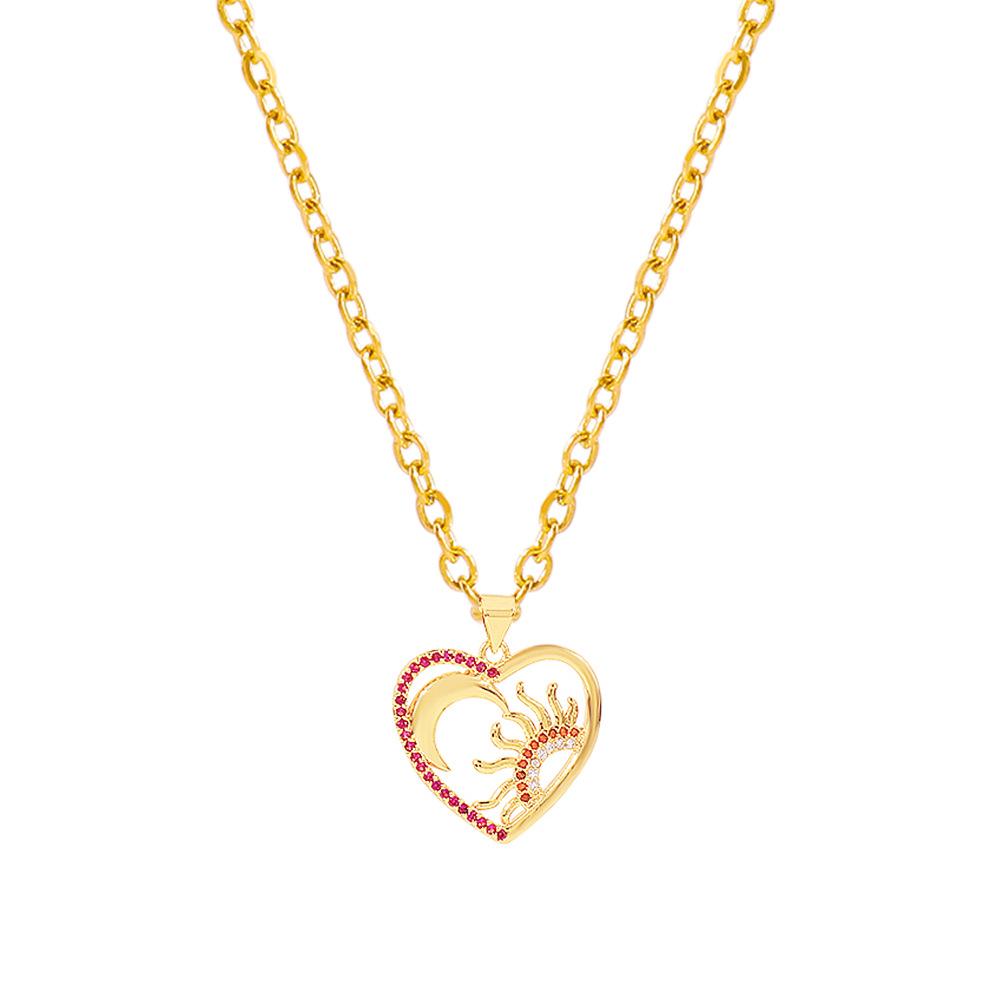 ZN161TikTok Light Luxury Geometric Niche Love Necklace Hollow Micro-inlaid Irregular Necklace