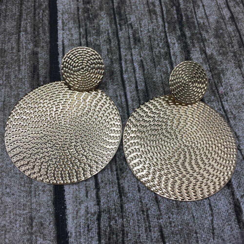 Large and small pattern disc earrings night party exaggerated atmospheric ear accessories