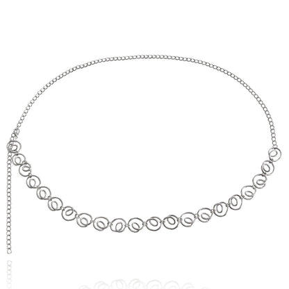 Jewelry spiral geometric niche waist chain women's high-end fashion all-match waistchain