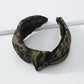 F382 Internet celebrity headband leopard print contrast color fabric knotted hair accessories fashion wide-brimmed retro headband female