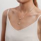 Jewelry simple and versatile imitation pearl pendant clavicle chain necklace female niche design sense light luxury ins