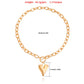 Jewelry ins hip-hop collarbone necklace exaggerated big heart pendant necklace female