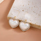 Retro micro-inlaid zircon heart earrings fashion simple magic color mermaid earrings earrings light luxury earrings