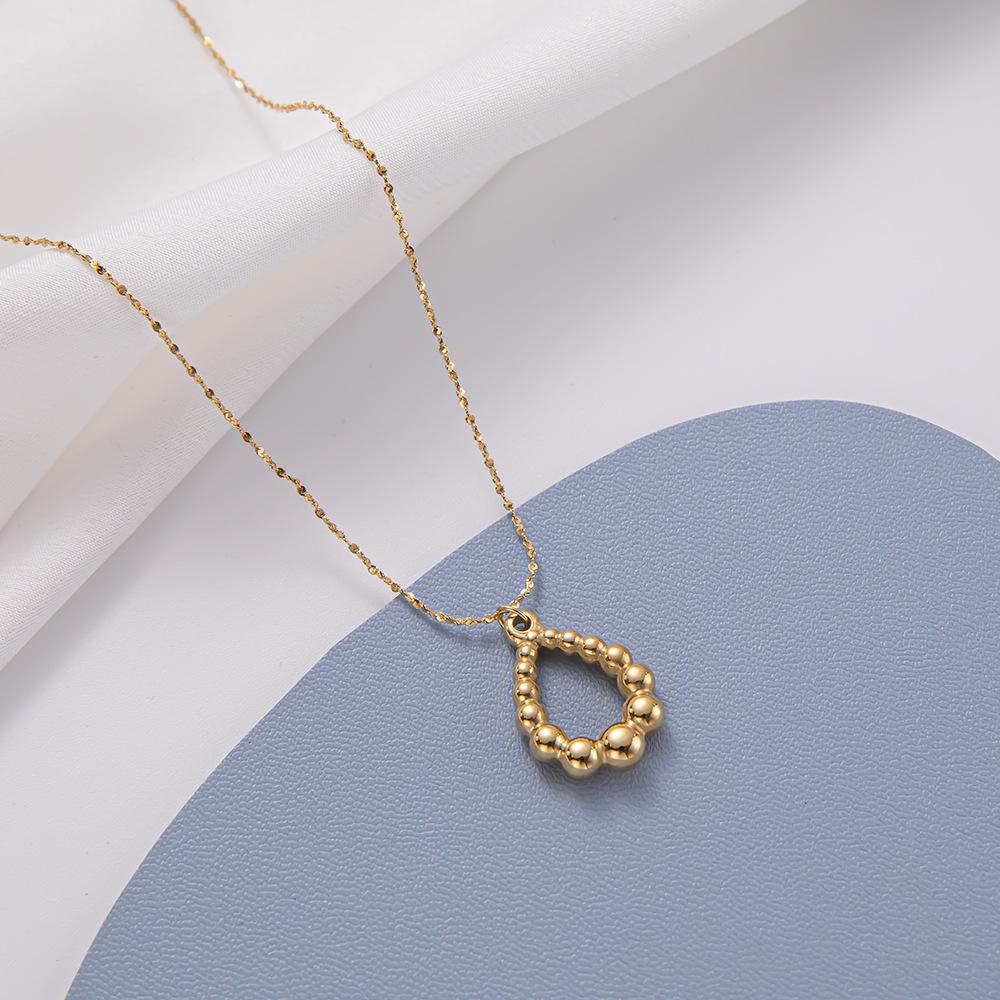 Niche retro hand-made irregular water drop necklace simple and versatile high-end clavicle chain female