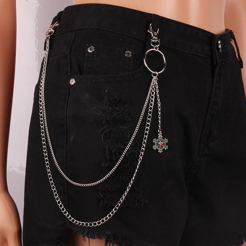Christmas Gift Giving Old Man Snowflake Decoration Double Pants Chain Fashion Christmas Gift