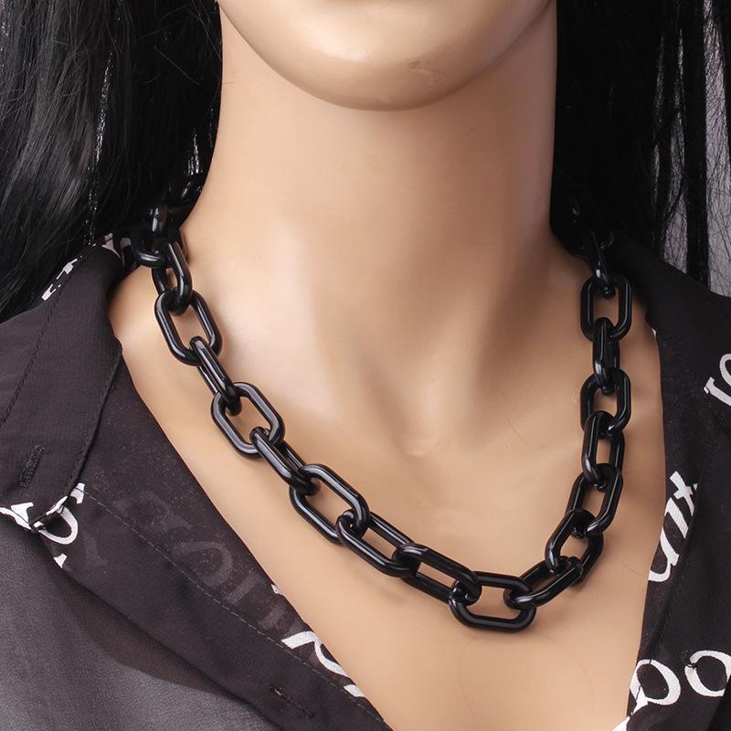 Jewelry Personality Street Shot Acrylic Necklace Fashion Creative Night Trend Women's Long Necklace