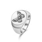 ins simple butterfly ring retro fashion niche engraving printing butterfly index finger ring temperament ring