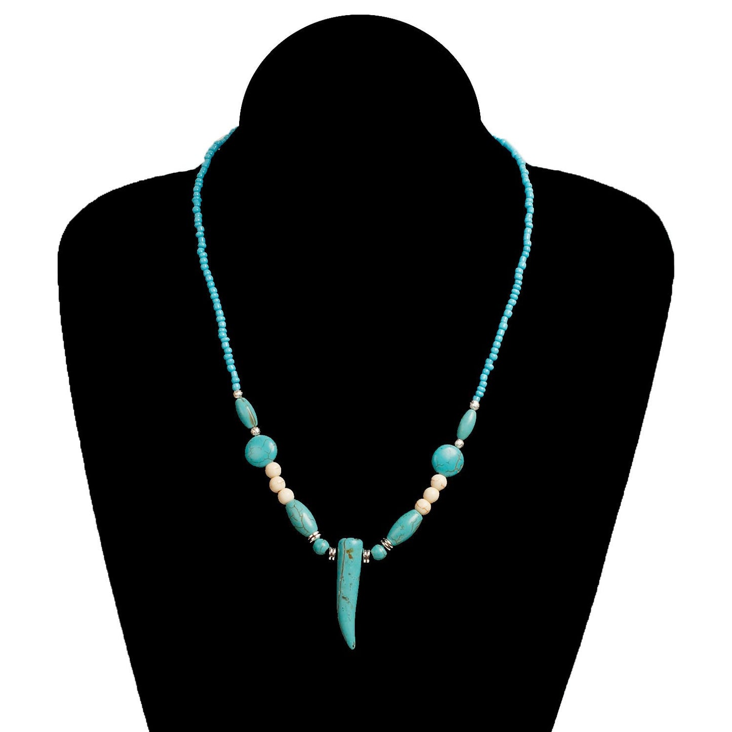 Jewelry Ivory Beads Turquoise Necklace Ladies Fashionable Simple Short Money Jewelry