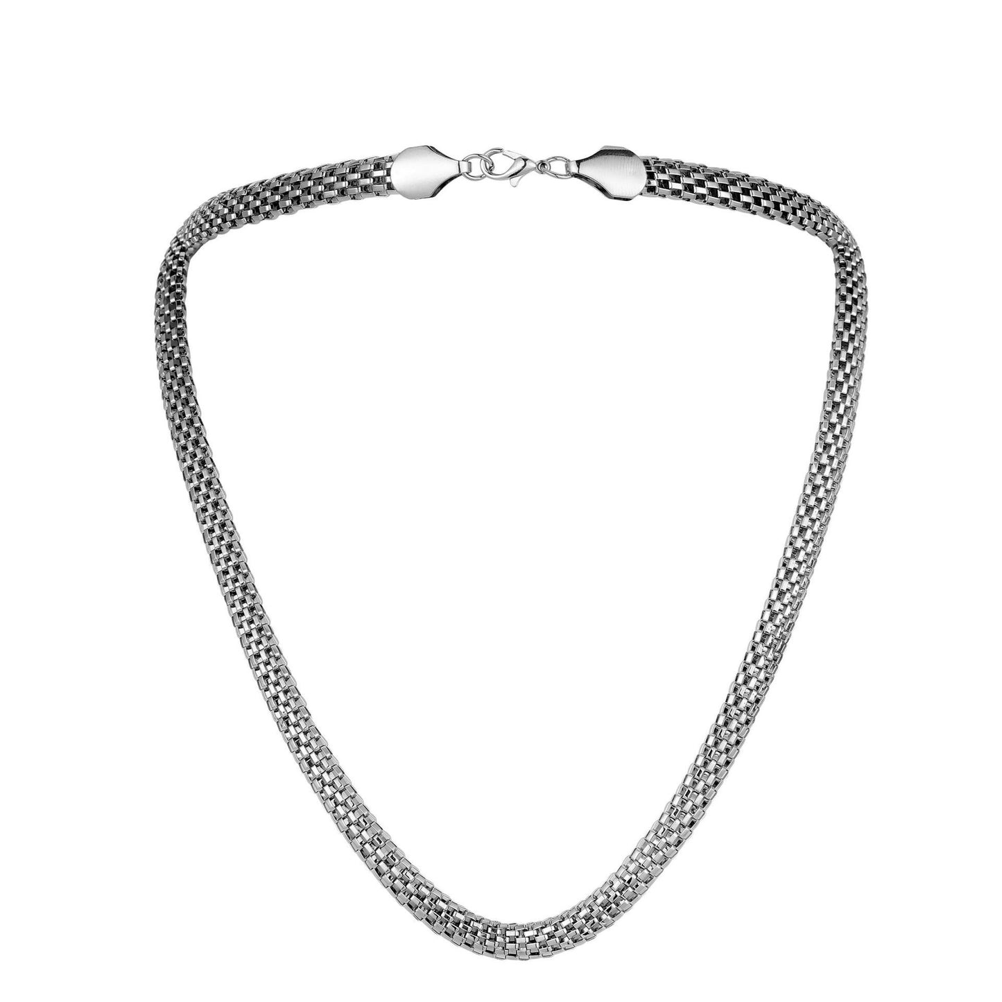 Punk trend personality domineering all-match men's simple metal round mesh chain necklace neck chain