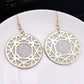 Personalized Luxury Versatile Frosted Earrings Disc Double Swing Earrings Dunhuang