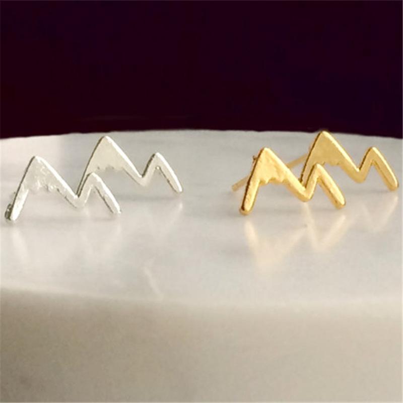 Earrings simple personality mountain peak earrings jewelry earrings special offer