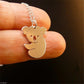Fashion cute two-color mini bear necklace, cara bear clavicle chain female all-match alloy animal clavicle chain