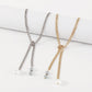 N1571 Gentle and fragrant personality necklace Cuban chain single-layer necklace elegant long pearl back decoration