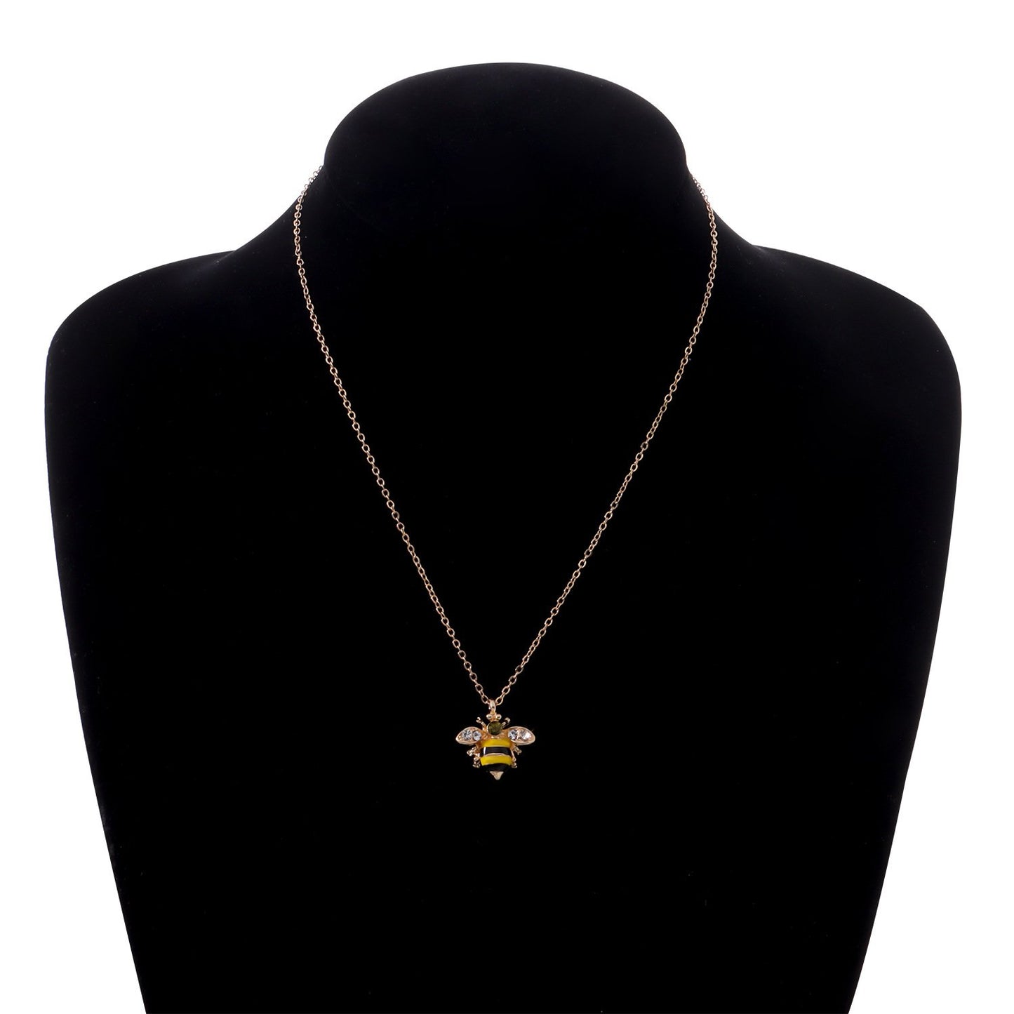 Jewelry dripping glaze painted bee pendant necklace ladies temperament fashion simple necklace
