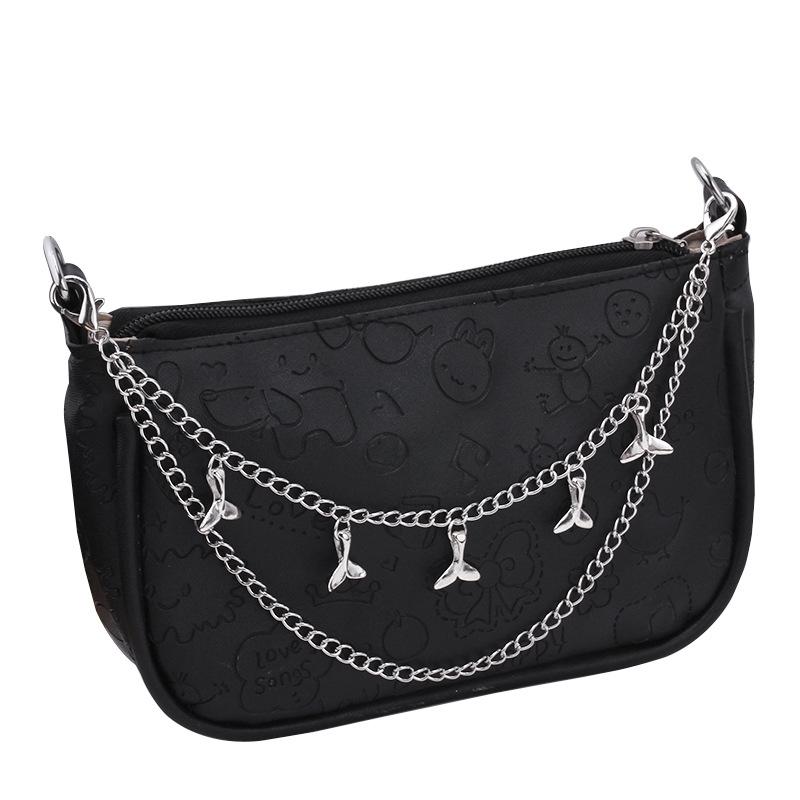 Messenger bag women's handbag decoration street trend fashion all-match chain women's bag chain