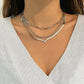 Indifferent V-shaped snake bone chain stacked hollow French clavicle chain simple twist all-match metal niche necklace