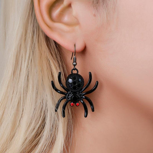 Creative Spider Earrings Night Exaggerated Animal Earrings Female Gothic Earrings Halloween Gift