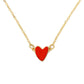 American designer JellyGirl girl heart red drip oil simple double love clavicle chain necklace