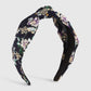 F4489 spring and summer small fresh floral embroidery headband women's chiffon yarn knotted gentle simple retro sweet headband