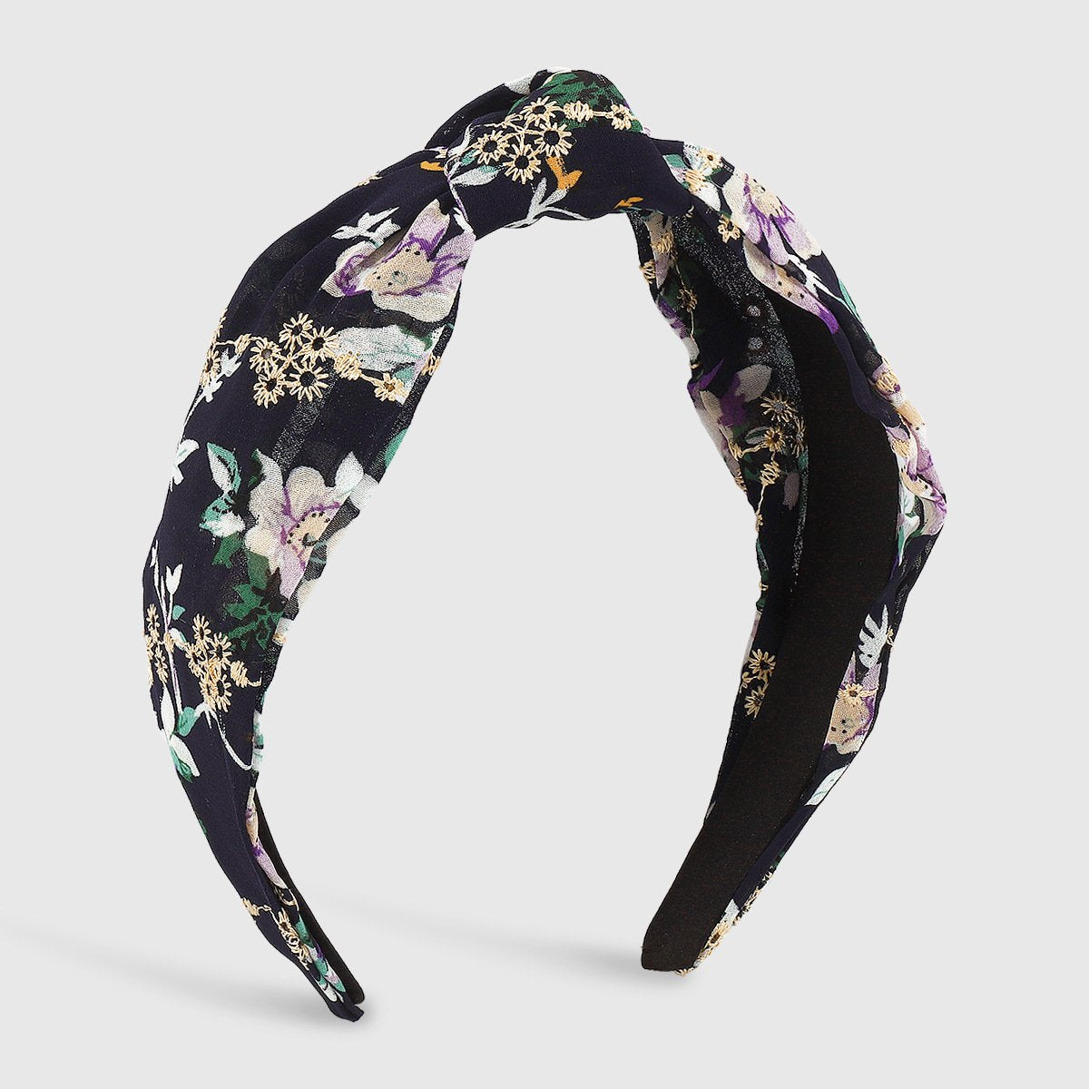 F4489 spring and summer small fresh floral embroidery headband women's chiffon yarn knotted gentle simple retro sweet headband