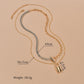 Multilayer Necklace Female Retro Simple Alloy Pendant Necklace OT Buckle Double Sweater Chain