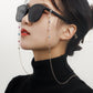 Jewelry Fatima's hand mini devil's eye high-end sense glasses chain mask lanyard face chain female