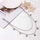 Punk fashion ins jewelry men and women trend hip-hop lock-shaped body chain double-layer peach heart jeans chain