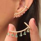 Earrings Temperament Water Drop Tassel Earrings Mori Crystal Zircon Ear Clip Ear Studs Integrated Earrings