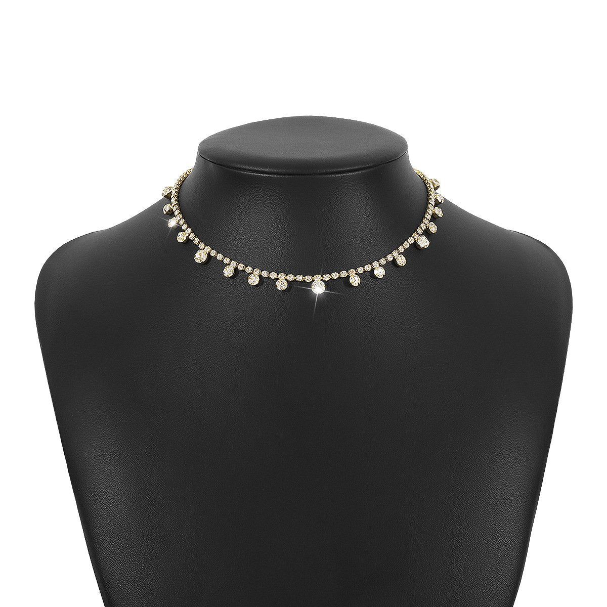 N1354 modern fashion necklace female rhinestone claw chain niche necklace light luxury short choker necklace