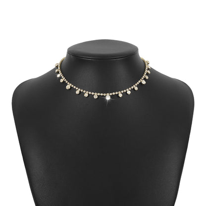N1354 modern fashion necklace female rhinestone claw chain niche necklace light luxury short choker necklace