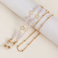 Trendy cool hollow out five-pointed star beaded mask lanyard anti-lost chain high-end sense glasses chain mask extension rope face chain female