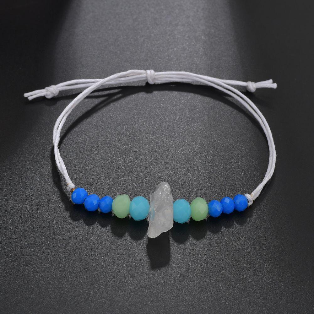 Accessories Pop Stone Crystal Anklet Bohemian Braided Anklet Bracelet Women