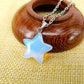 Opal Pentagram Pendant Kids Clavicle Chain Natural Stone Necklace Ornament Halloween
