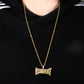 HIPHOP punk men's unisex pendant ESSKEETIT letter diamond hip-hop necklace jewelry