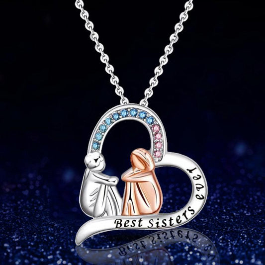 Clavicle Chain Pendant Necklace Female Niche Design Sister Letter Love Necklace Accessories