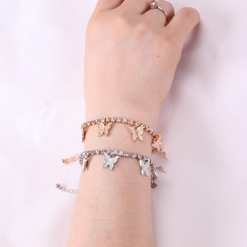 Jewelry Creative Fashion Butterfly Bracelet Full Diamond Bracelet Personality Crystal Jewelry Bracelet Female