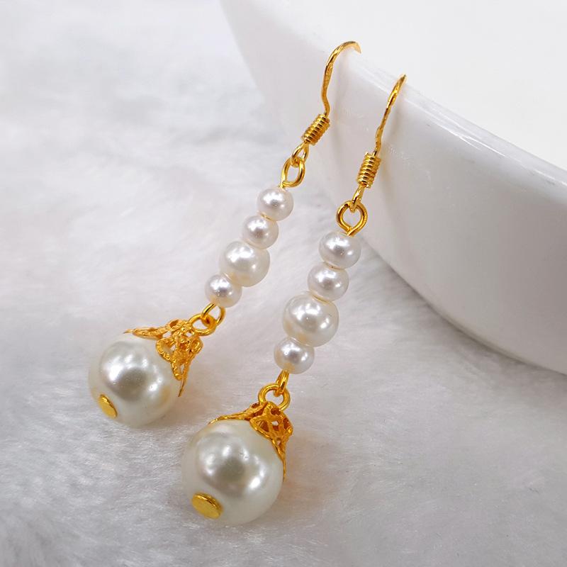 Earrings fashion pearl hypoallergenic earhook star earrings of the same style