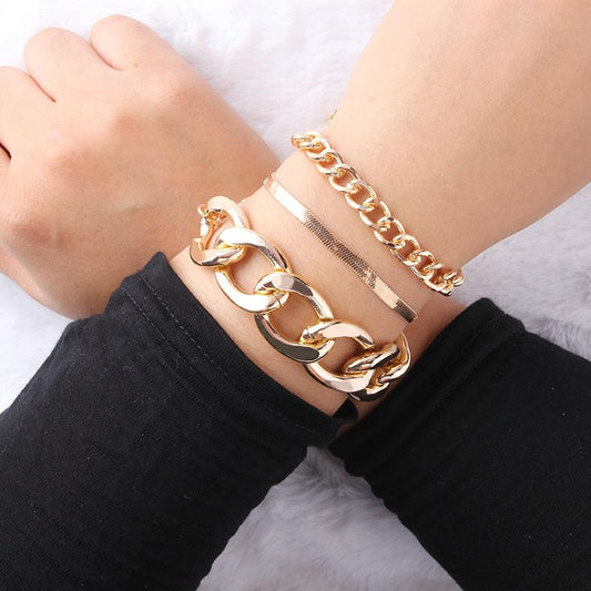 Fashion Trend Bracelet Female Adjustable Three-Piece Set Personality Niche Jewelry