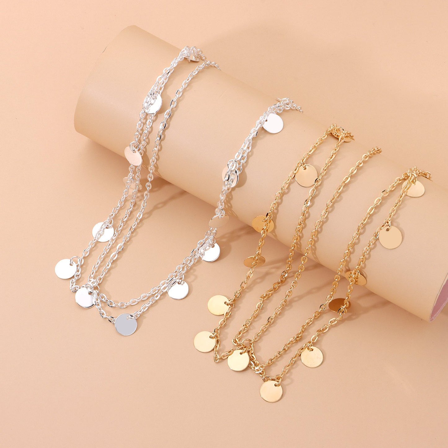 Street shot super shiny sequins wave tassel chain headdress headband hair accessories