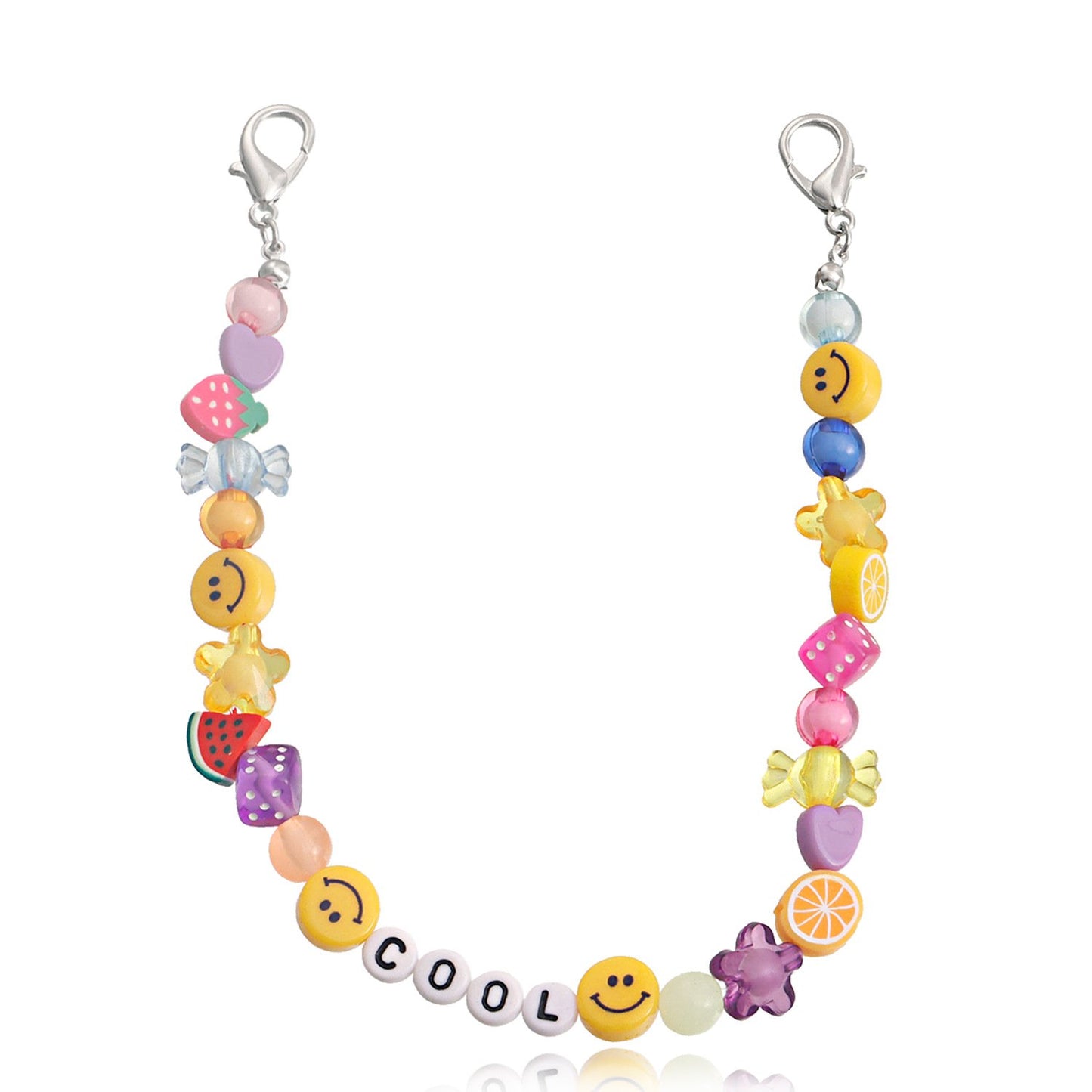 ins ethnic shoe chain accessories diy jewelry handmade beaded letter chain shoe buckle decoration