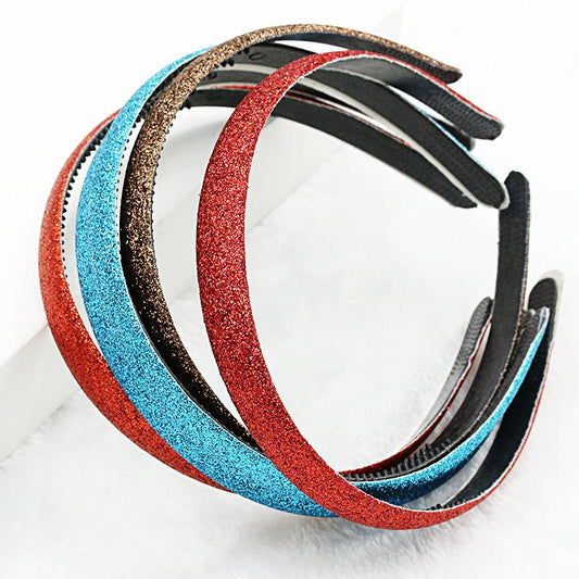 Popular Shiny Frosted Gold Powder Candy Color Hair Accessories Headband Headband One Dollar Jewelry