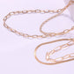 Jewelry Fashion Geometric Twist Iron Chain Multilayer Necklace Girl Punk Retro Exaggerated Popular Necklace