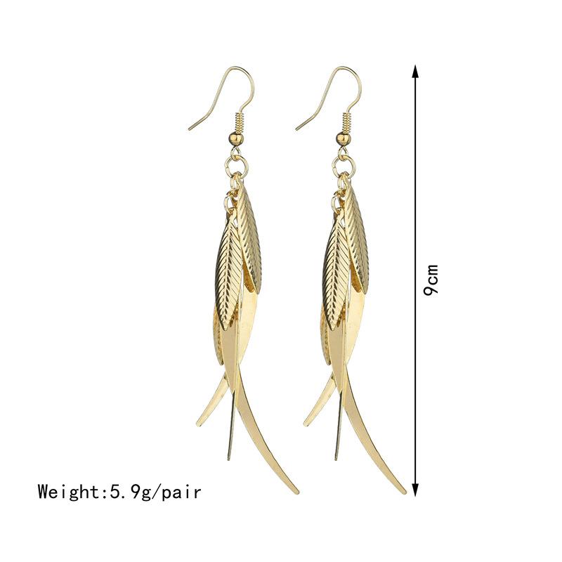 Vintage earringsCreative alloy leaf earringsPersonalized earrings