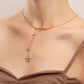Jewelry simple tassel letter A five-pointed star pendant necklace female accessories niche design sense of light luxury