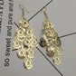 Hollow-out water drop earrings Yunnan minority earrings long earrings