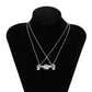 Jewelry Creative Niche Magnetic Handshake Set Couple Necklace Simple Pendant Thin Chain Necklace