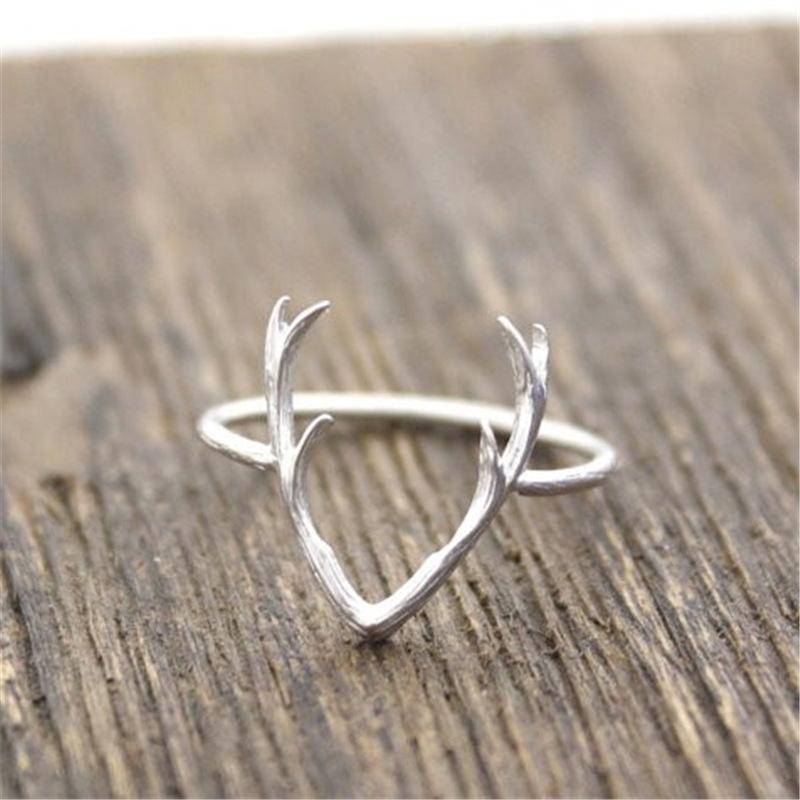 Popular Knuckle Ring Fashion Simple Antler Couple Ring