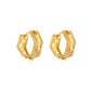 Metal polygonal earrings simple cold micro-inlaid zircon earrings net red high-end geometric earrings jewelry